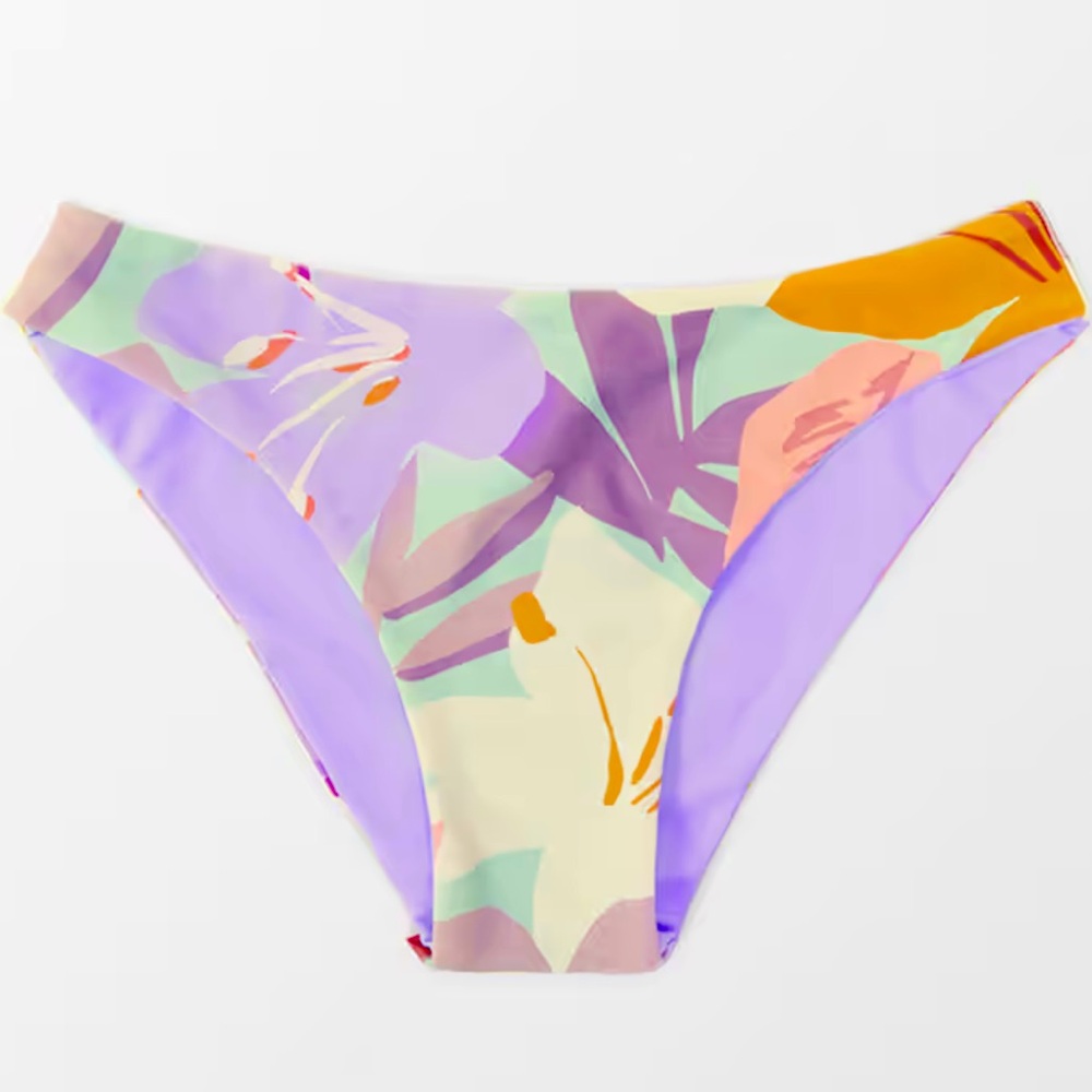 Cupshe Multicolor Leaf Print Bikini Bottom